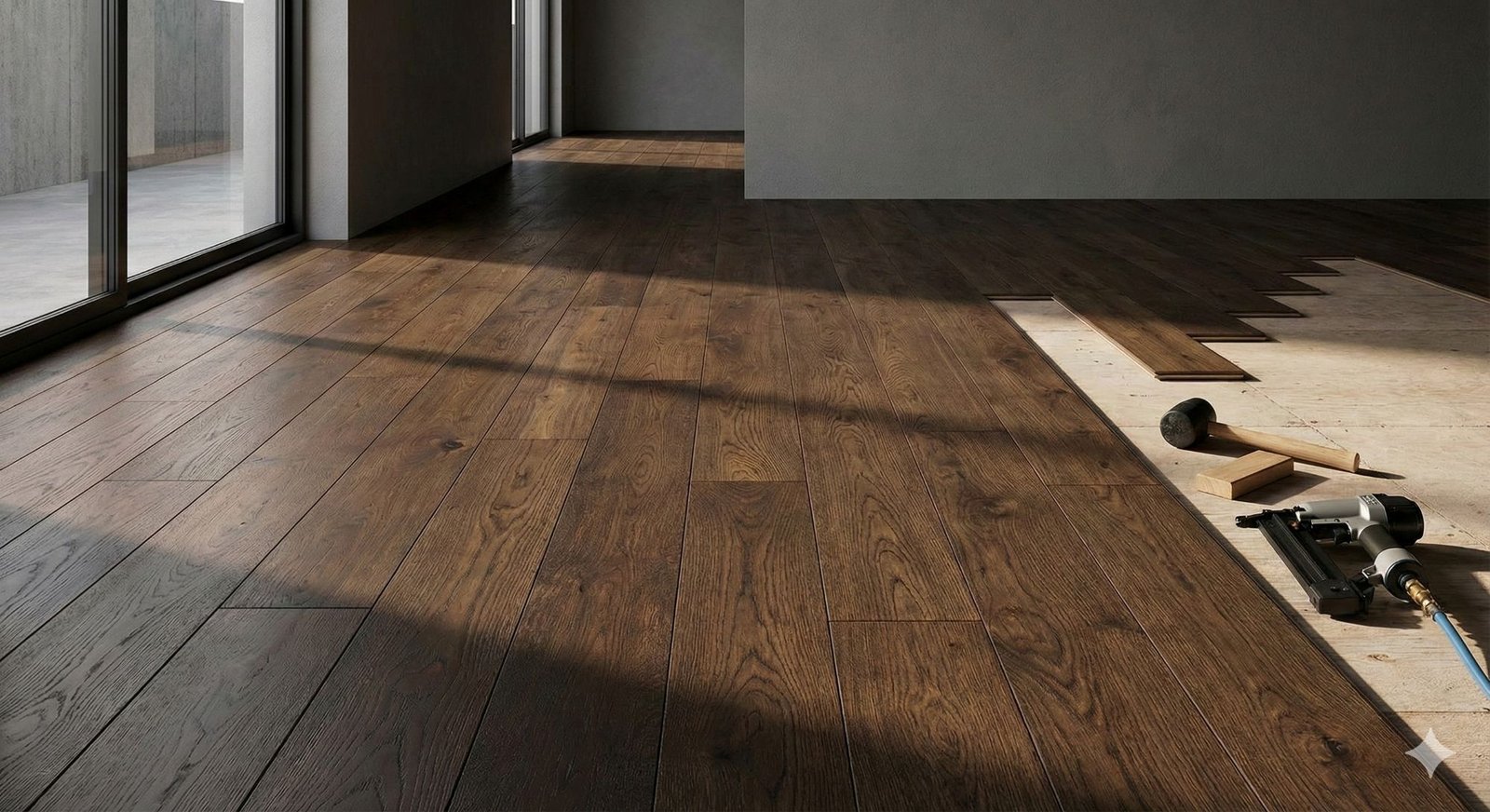 Hardwood floor installation